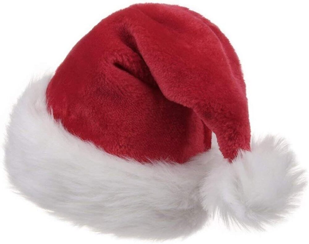 8055 Hat New Year Velvet Thickened Christmas Hat Santa Claus Cap Xmas Hat